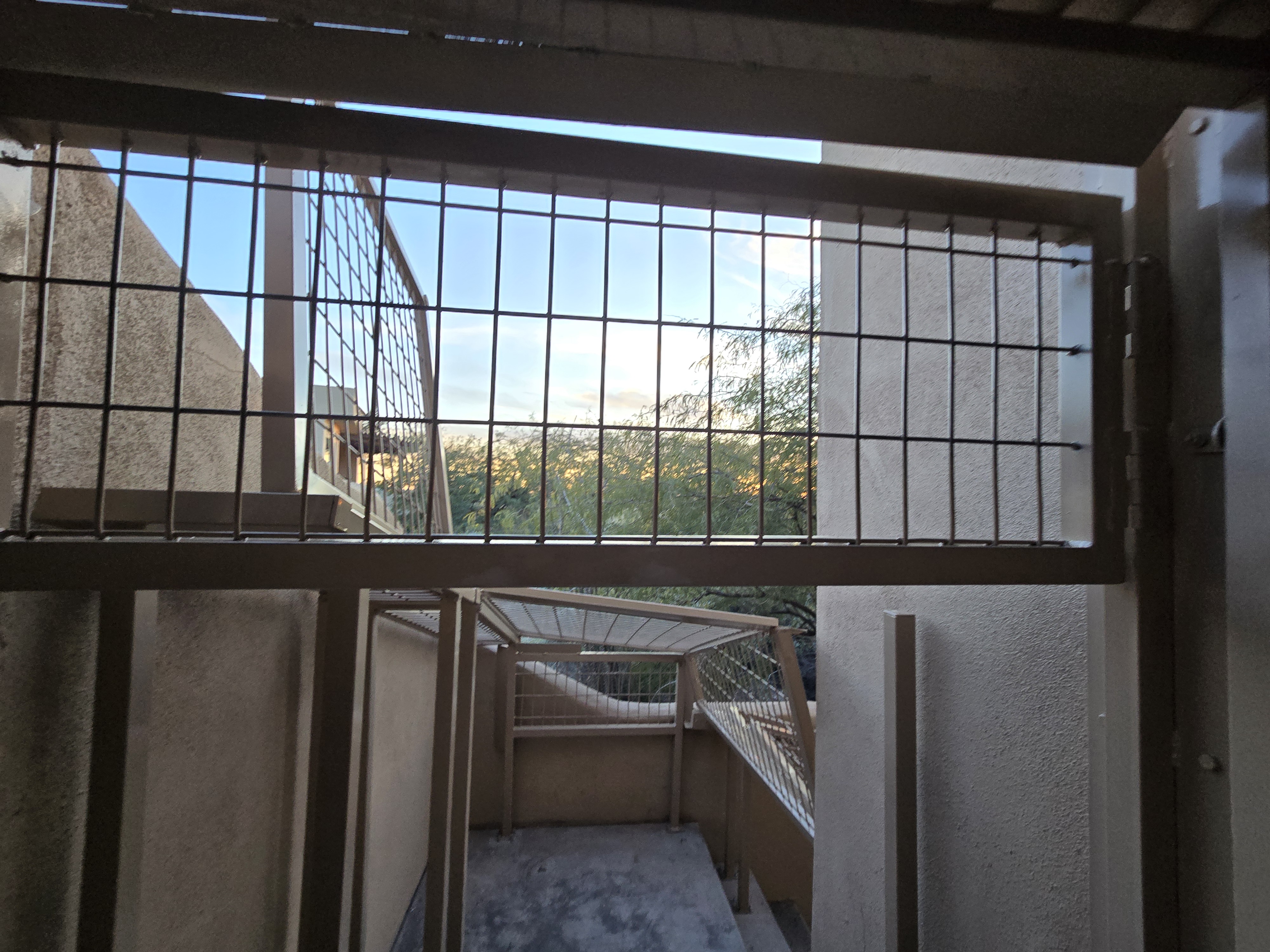 View through the upper gate at sunset